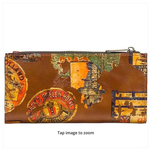 💖🆕💖Patricia Nash NAZARI Travel Sticker Print Leather RFID Wallet Collection - Picture 2 of 16